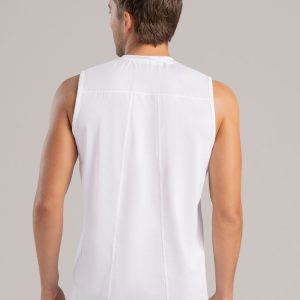 camisilla deportiva hombre dry fit blanca