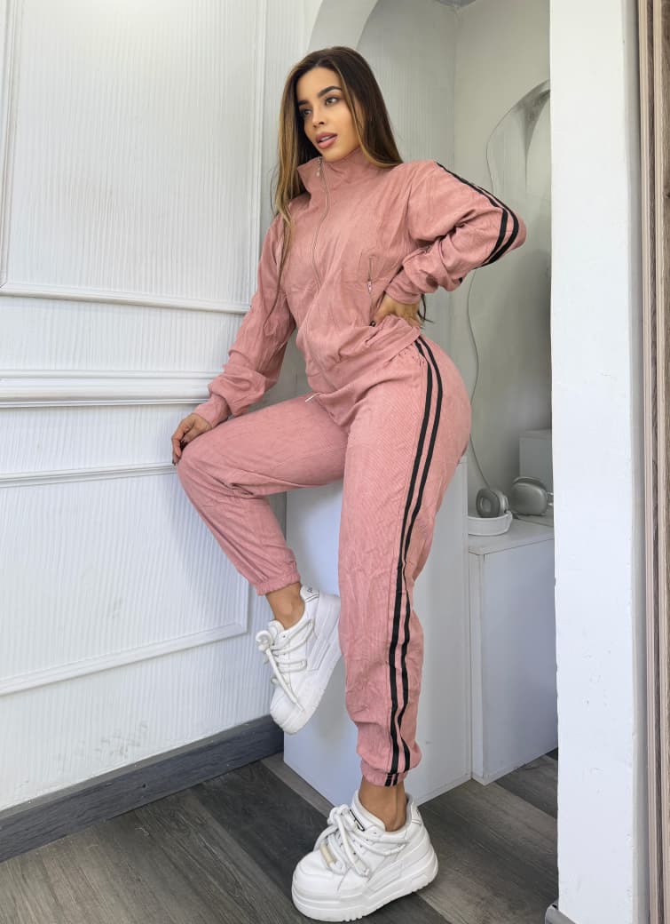 Conjunto Deportivo Dama Premium Corduroy | Chaqueta + Pantalón 4 Conjunto Deportivo Dama Premium Corduroy | Chaqueta + Pantalón - Imagen 4