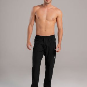 Pantalón deportivo hombre jogger premium negro con cintura elástica y bolsillos con cremallera